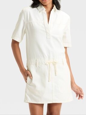 NWT Universal Thread Creamy White Denim V-Neck Dress Size X-Large